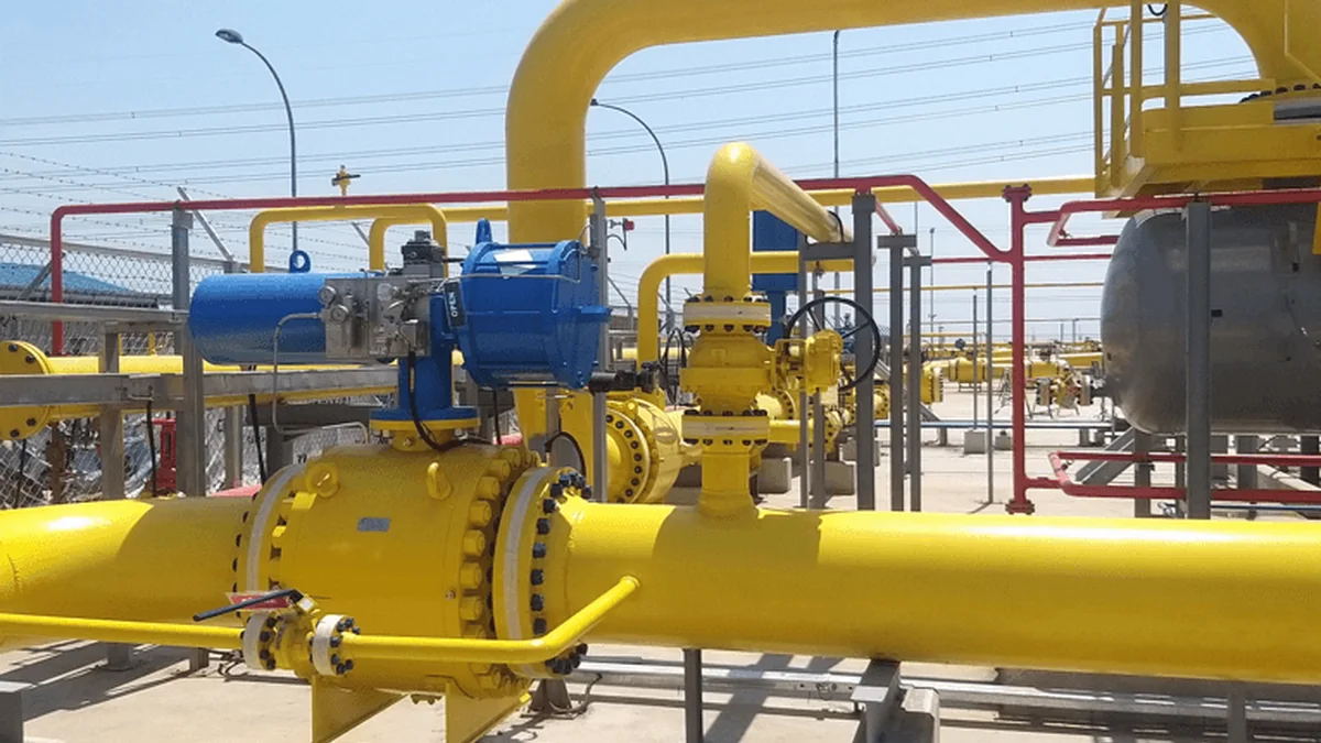 Actuated valve and gas metering station supplied by TMK, installed and running