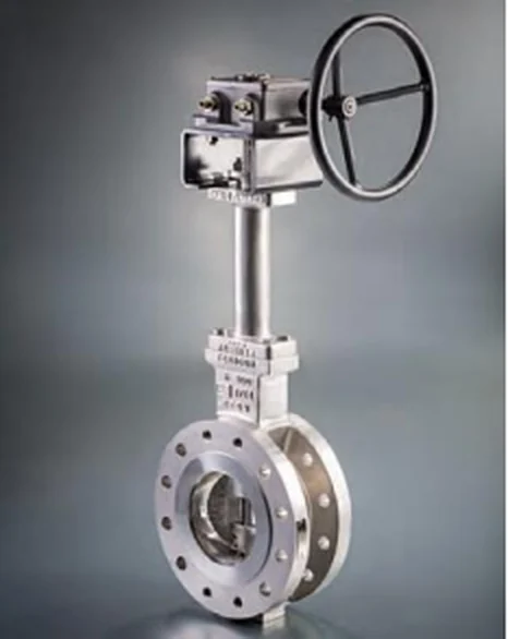 Butterfly valve with gear operator and flanged body
